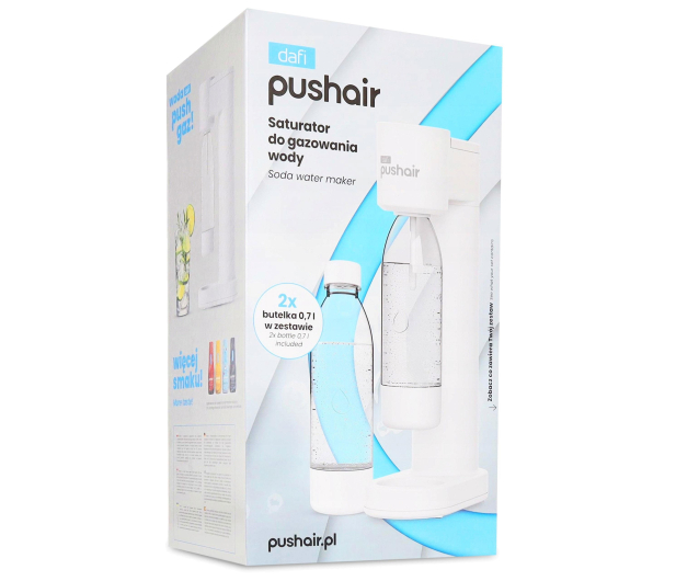 DAFI PushAir Saturator z nabojem Co2 + 2 butelki 0,7l biały - 1484388 - zdjęcie 5